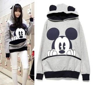 L626 Women Girl Mickey Mouse Teddy Panda Bunny Bear Hoodie Shirt Top 