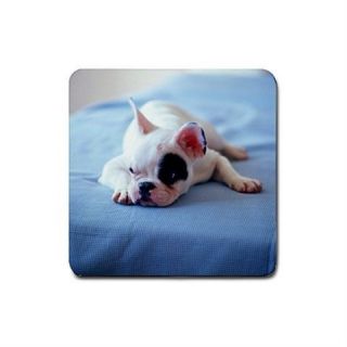 French BullDog Puppy Dog Rubber Coaster (set of 4)