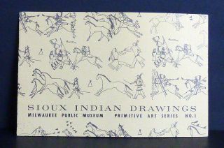 Folio of 36 Sioux Indian drawings (pictographs) captured at Wounded 