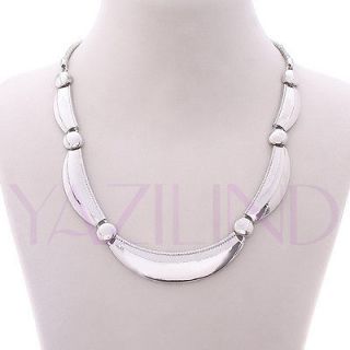   design oval silver color stainless steel chunky women sexy necklace s2