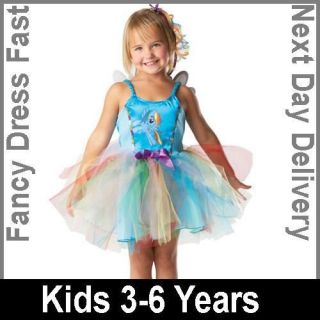   Licensed My Little Pony Rainbow Dash Fancy Dress Costume Kids Girls