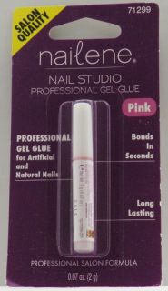 Lot of 12 Nailene Nail Studio Professional Gel Glue   PINK 71299