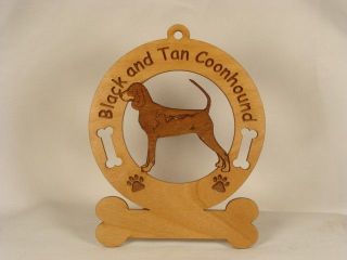   Black and Tan Coonhound Dog Ornament Personalized With Your Dogs Name