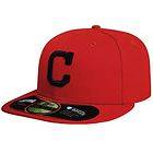  INDIANS NEW ERA 59FIFTY 5950 FITTED HAT CAP RED NAVY FIELD 7 1/8