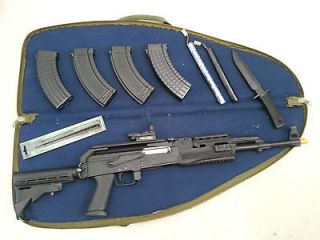   TACTICAL AK 47 AIRSOFT GUN w/ 4 MAGS, 2 BATTERIES, and RED DOT SIGHT