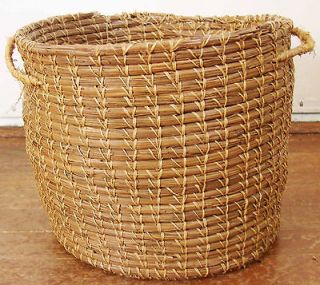   WOVEN Pine Needle BASKET Native American Indian OLD California Mission