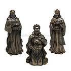 Set of Three Wise Men Eastern Kings Nativity Scene Christmas Figurines 