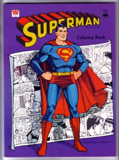SUPERMAN COLORING BOOK, WHITMAN, 1966, UNUSED
