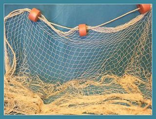 15 x 7 Fishing Net, Floats, Rope, Floats, Decoratios, Nautical, Party 
