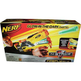   In Dark FIREFLY REV 8 Blaster GLOW DARTS Quick Firing Barrel N STRIKE