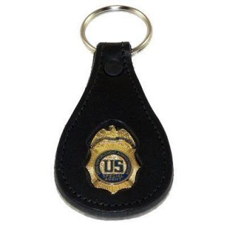DEA Federal Drug Enforcement Agency Special Agent Leather Key FOB Ring 
