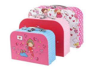   Jip Fuchsia Pink Candy Girls Stacking Nesting Storage Boxes Suitcases