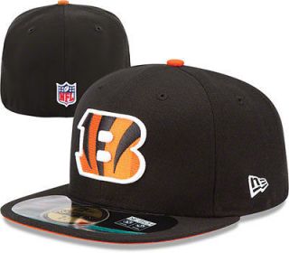   Bengals Black New Era On Field Sideline Cap 5950 59fifty Fitted Hat