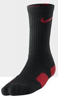 Nike Dri Fit Elite Basketball Socks size S Small 3Y 5Y Black/Red