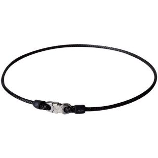 Phiten X30 Moda Woven Titanium Necklace Black   17 Inch