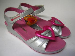 Girls Agatha Ruiz de la Prada Sandals AGA Heart Silver and Pink