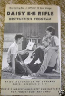 1960s Daisy B.B Rifle Instruction Program Vintage Gun Ammo