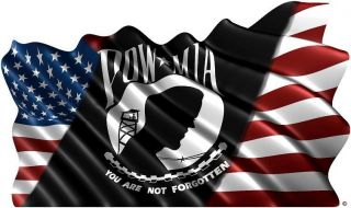 American POW MIA flag rv motorhome trailer vinyl graphic decal mural