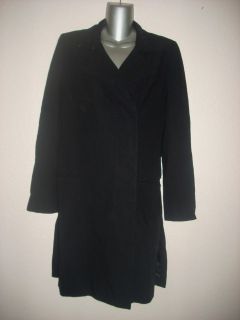 Womans ANN DEMEULEMEESTER Long Black Wool Jacket Size 38 Nice