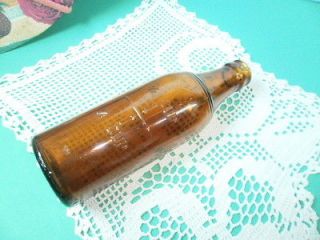 Vintage Owens Illinois Brown Glass Bottle Marked With 1/2 Cup 