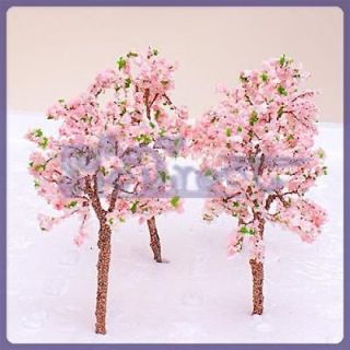   Flower Pink Tree Dollhouse Park Street Train Layout Model HO Scale