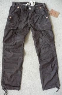 NWT True religion mens Anthony Tonal big T cargo cord pants in ST 