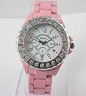 LADIES HENLEY CERAMIC EFFECT REAL CRYSTALS WATCH, BOXED