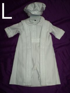 Baby Boy Christening Baptism Baby White Suit/Outfit/Ls;/ siZes XS S M 