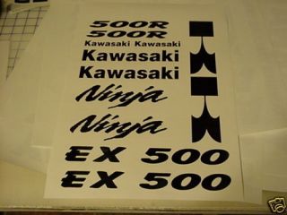 Kawasaki Ninja EX 500 decal kit 09 08 07 06 05 04 03 02