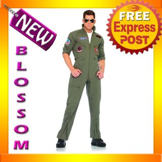 C222 Top Gun Mens Flight Suit Licensed Deluxe Costume