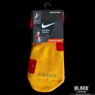   Nike Elite Basketball Crew Socks 2.0 Gold Red Spain China Olympics Lrg
