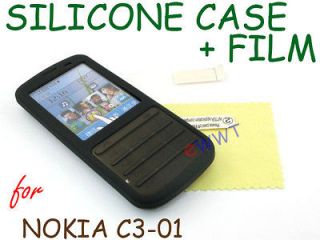   Skin Soft Cover Case + Screen Protector for Nokia C3 01 JSSC953
