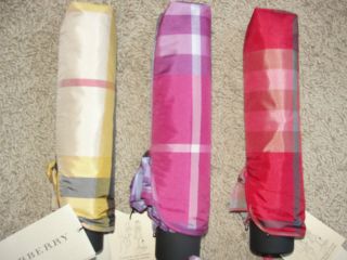   Burberry Cadilly Compact Umbrella Nova Check Pattern Pick you Color