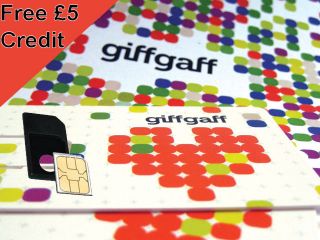 giffgaff Micro SIM   Runs on O2   £5 Credit + SIM Adapter   Unltd 
