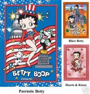 Betty Boop Fleece Throw   Patriotic Betty   42 x 59