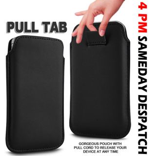   PU LEATHER PULL TAB CASE FOR SAMSUNG APPLE HTC NOKIA SONY BLACKBERRY
