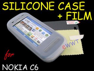   Skin Soft Cover Case + Screen Protector for Nokia C6 00 DQSC806