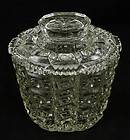 Vintage COOKIE JAR Crystal Glass CANDY Biscuit Barrel LID 