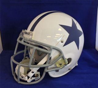   Cowboys Game Worn Game Used Throwback Helmet Steiner LOA Bryan McCann
