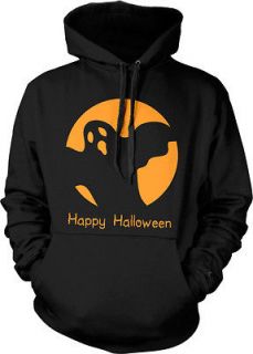   Haunting Ghost Boo Pumpkin Carving Happy Halloween Costume Mens Hoodie