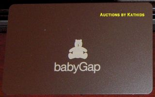 Gap Baby Teddy Bear Brown 2007 Gift Card Collectible No $Value