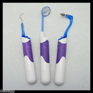 Dental Mirror Plaque Remove Tooth Stain Eraser LED Oral KIT