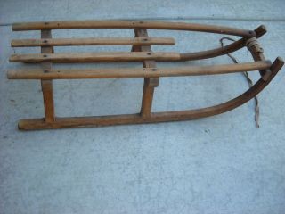 Vintage/Antiqu​e Wooden Sled German? Very Old w/Great Patina