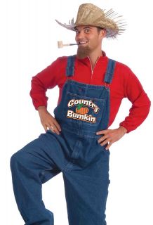 Funny Mooning Hillbilly Farmer Halloween Fancy Dress Costume Overalls