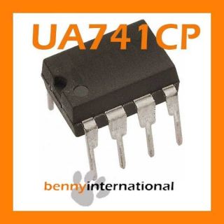 UA741CP OP AMP IC 1MHz DIP8 TEXAS INSTRUMENTS   5 PCs