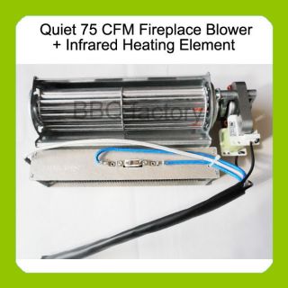 Replacement Fireplace Blower + Heating Element for Heat Surge Electric 