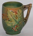 Roseville Pottery Bushberry Green Mug 1 3