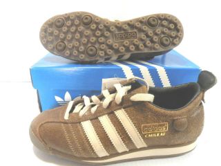 ADIDAS CHILE 62 SOCCER VINTAGE SNEAKERS MEN SHOES COFFEE 012596 SIZE 5 
