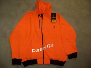 Browning Hooded Sweatshirt Blaze OrangeTrimm​ed in Black **NWT**