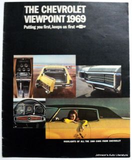 Chevrolet 1969 Sales Brochure w/ Corvette & Camaro
